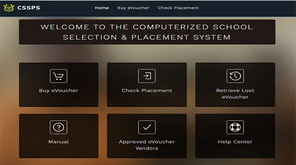 BECE-SHS-CSSPS-placement-Homepage