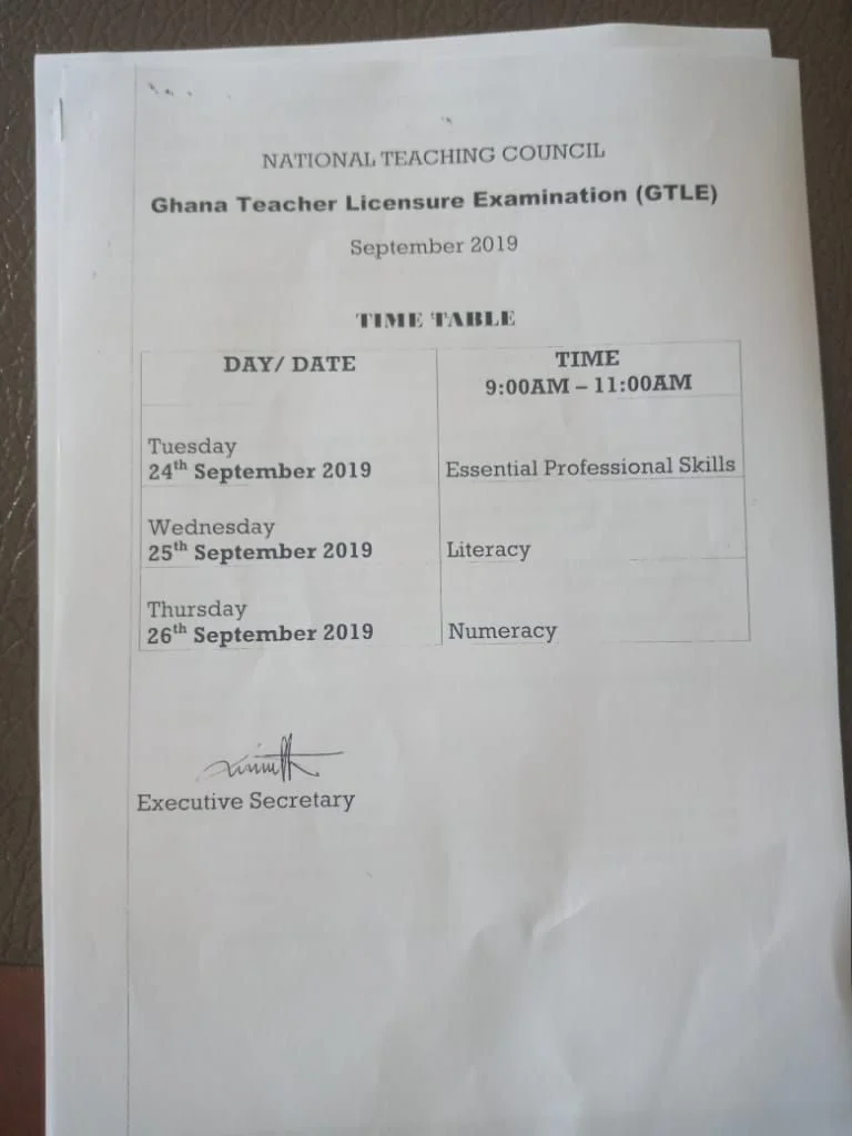 NTC September 2019 Timetable