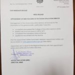 GES Postings Official Release Letter
