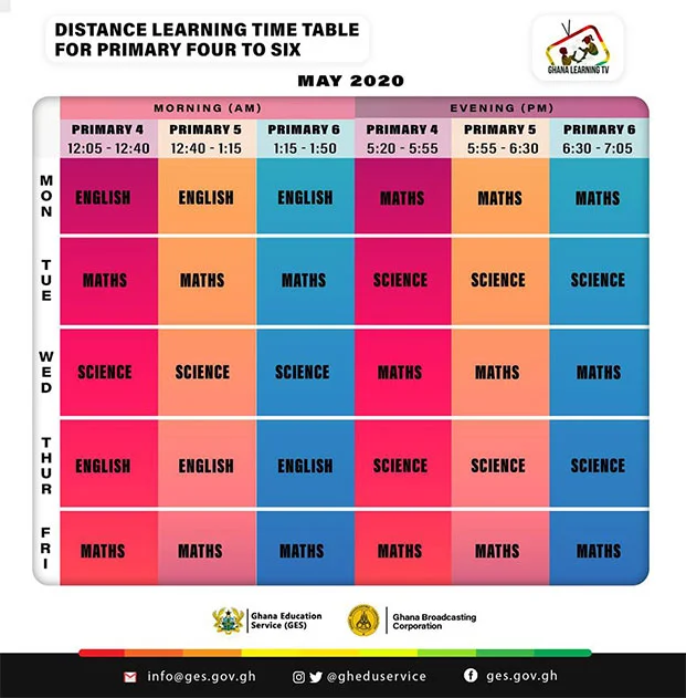 GLTV-Time-Table-Primary-4-To-6