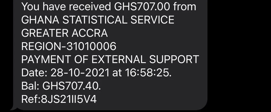 GHANA-STATISTICAL-SERVICE-Payment MOP-UP-MESSAGE